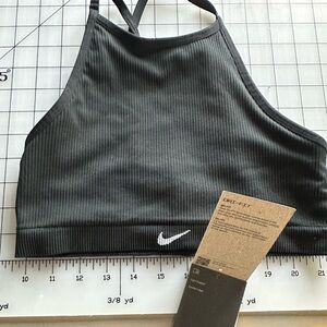 Nike Women's Ribbed Black Sports Bra